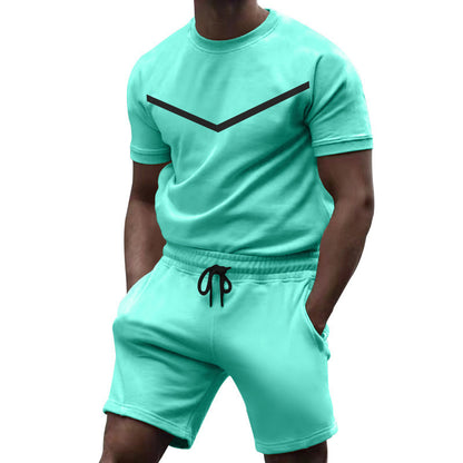 Ensemble sportif pour hommes avec t-shirt et shorts Chic und Stil