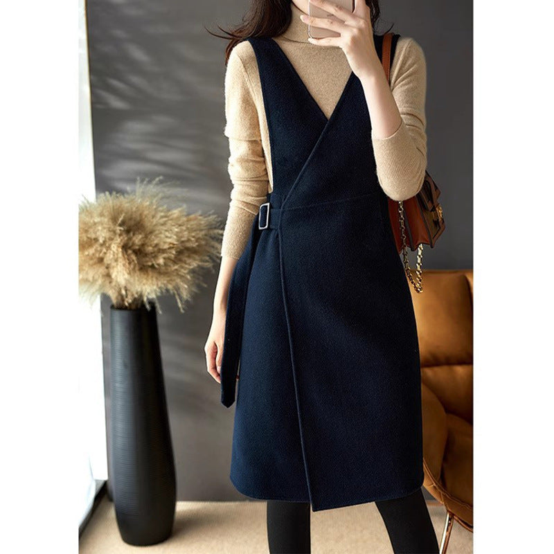 Robe portefeuille A-line élégante pour femmes Chic und Stil
