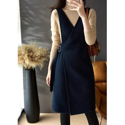 Robe portefeuille A-line élégante pour femmes Chic und Stil