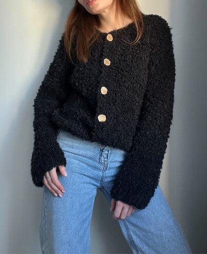 Dames cardigan douillet avec design à boutons Chic und Stil