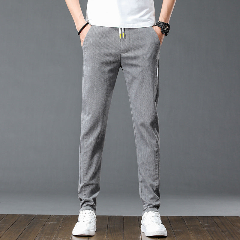 Casual cotton pants for men with adjustable waist and practical pockets Chic and Style