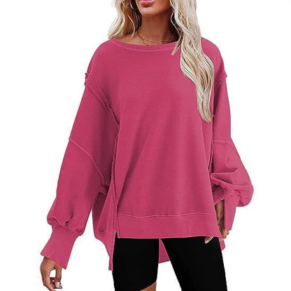 Damen Oversize Sweatshirt avec des manches ballonnantes Chic und Stil