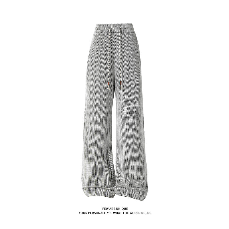 Wide harem pants for women with elastic waistband and trendy zigzag pattern Chic and Style