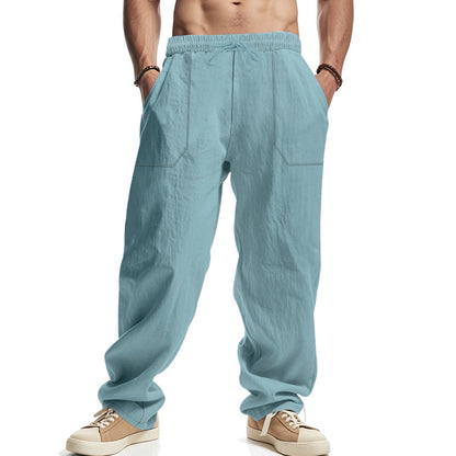 Casual cargo pants for men in lightweight and breathable material with adjustable drawstring Chic und Stil