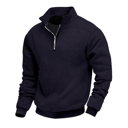 Pull col montant pour hommes avec design texturé Chic und Stil