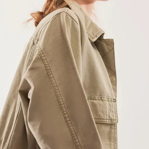 Dames décontractée veste oversized Chic und Stil