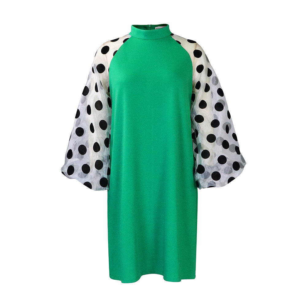 Dames Robe Maxie Élégante avec Manches Bouffantes Amples Chic und Stil