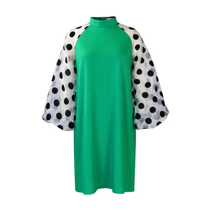 Dames Robe Maxie Élégante avec Manches Bouffantes Amples Chic und Stil