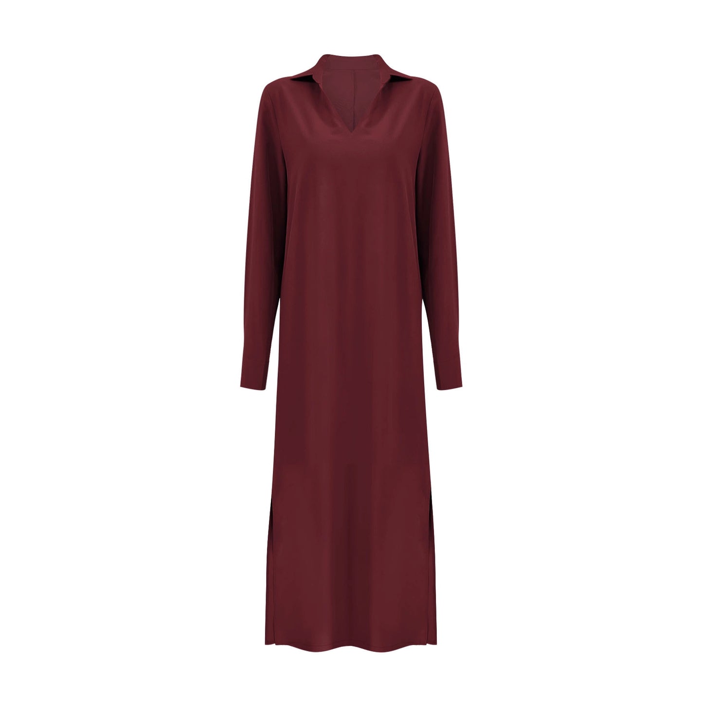 Robe maxi femme avec un praticable décolleté en V et poches Chic und Stil