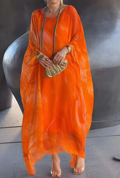 Robe kaftan fluide pour femmes avec un motif accrocheur Chic und Stil