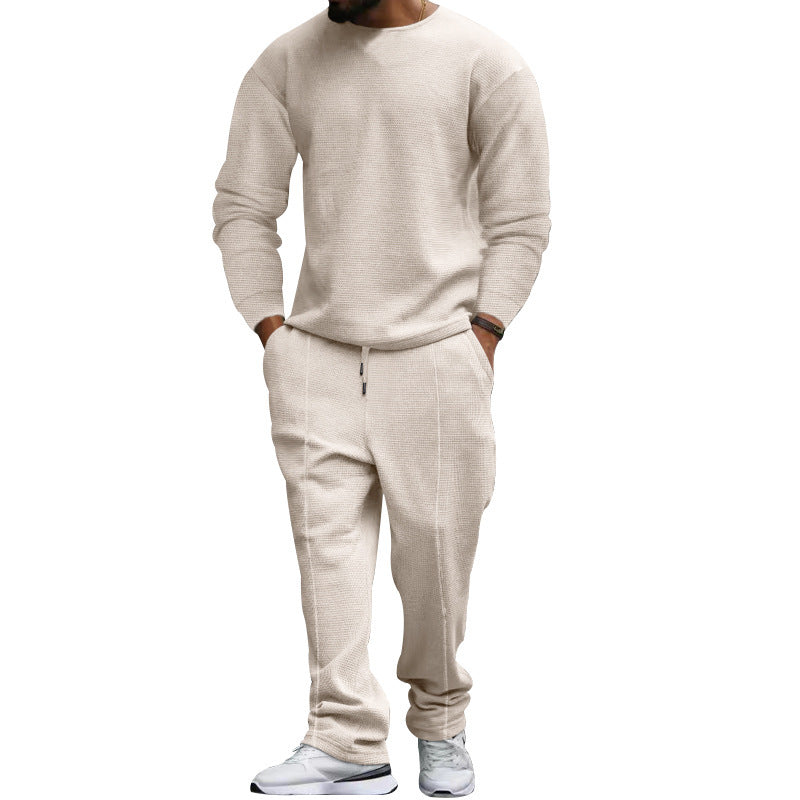Casual set for men, textured fabric sweatshirt and jogger pants Chic und Stil
