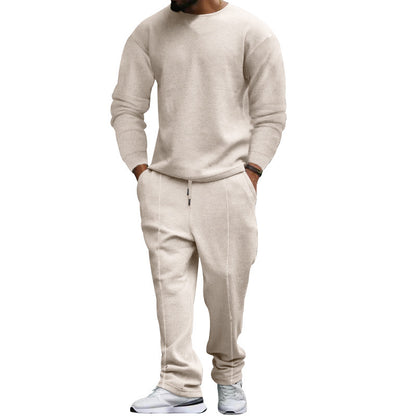 Casual set for men, textured fabric sweatshirt and jogger pants Chic und Stil