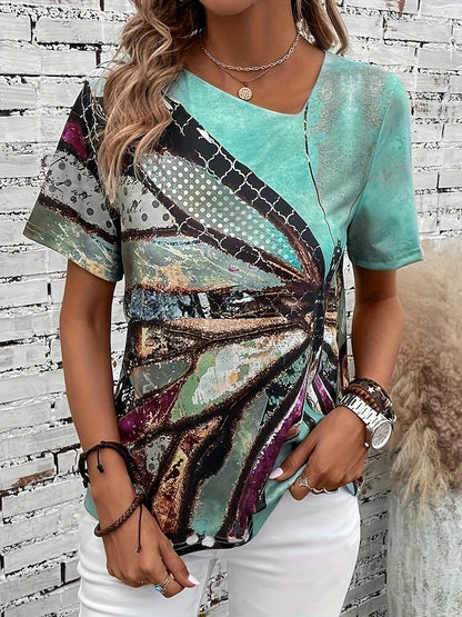 T-shirt pour femmes avec un design graphique unique et une coupe confortable Chic und Stil
