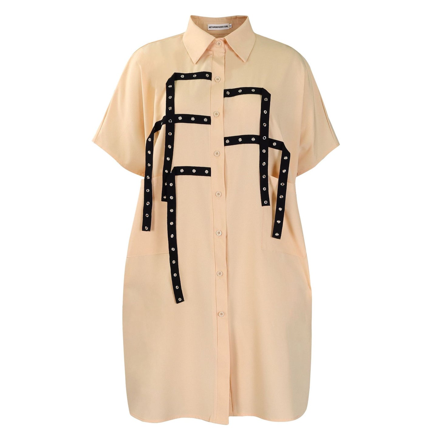 Chemisier oversize pour femmes avec des détails tendance et des bretelles contrastées Chic und Stil