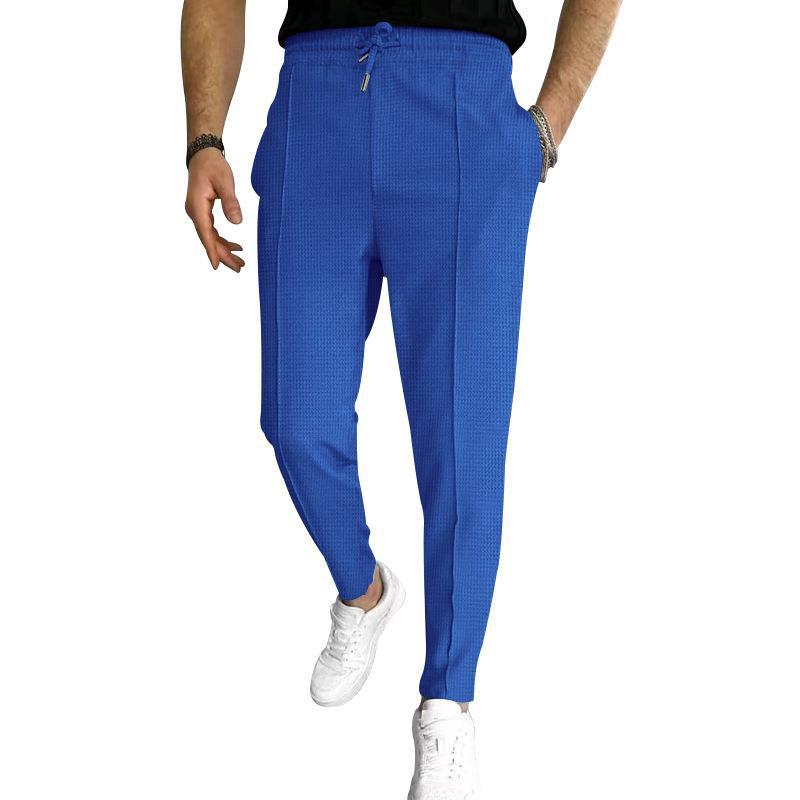 Casual men's leisure pants with elastic waist and stylish structural design Chic and Style