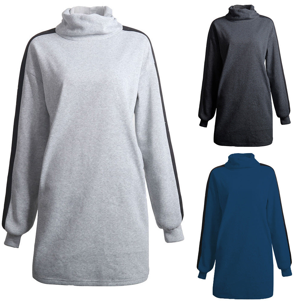 Robe sweat décontractée pour femme avec col montant et inserts latéraux Chic und Stil