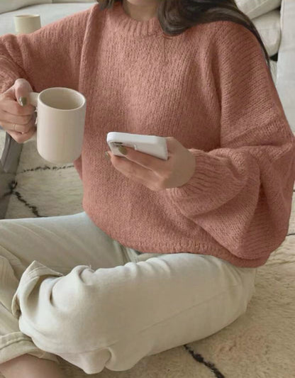 Pull en tricot confortable pour femmes avec coupe ample et détails côtelés classiques Chic und Stil