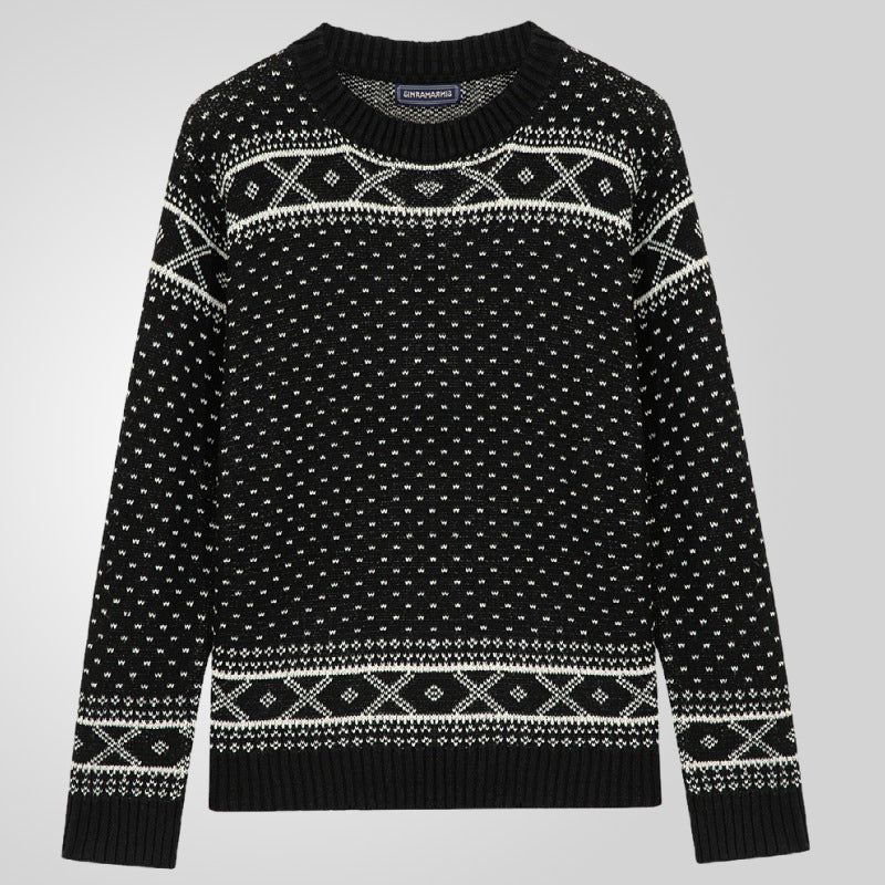 Homme Pull à motif avec motif norvégien classique Chic und Stil
