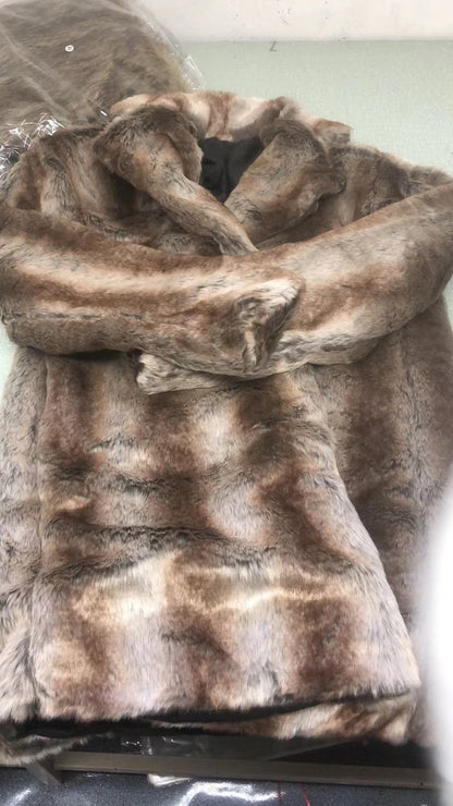 Men's Elegant Faux Fur Coat Chic and Style