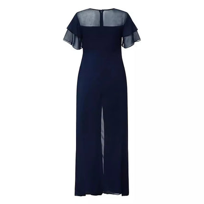 Dames Jumpsuit Élégant en Chiffon Overlay Chic und Stil