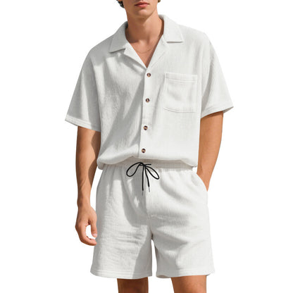 Ensemble décontracté pour hommes avec haut court et shorts élastiques Chic und Stil