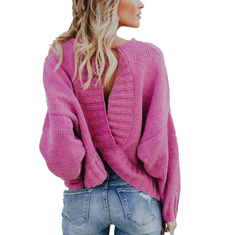 Pull en tricot surdimensionné pour femmes avec une coupe décontractée et une structure côtelée Chic und Stil
