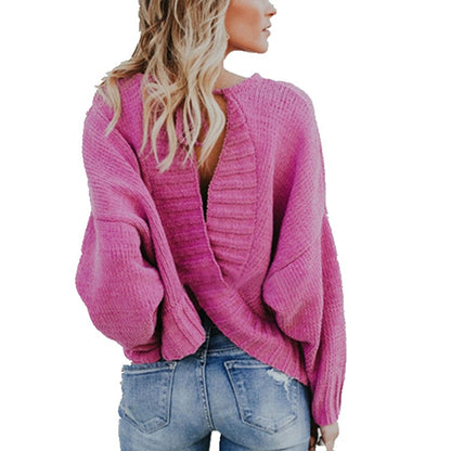 Pull en tricot surdimensionné pour femmes avec une coupe décontractée et une structure côtelée Chic und Stil