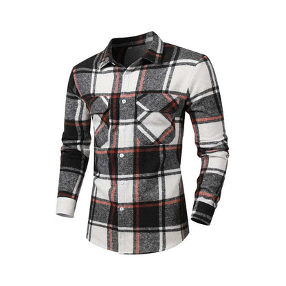 Chemise en flanelle pour hommes avec un motif à carreaux classique et des poches poitrine Chic und Stil