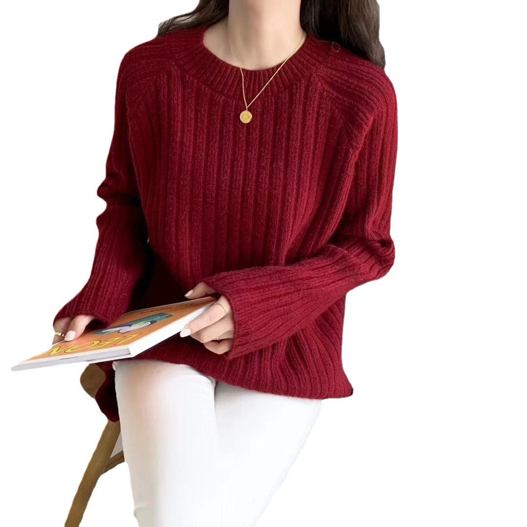 Pull en tricot confortable pour femmes avec une coupe ample et une structure en côtes Chic und Stil