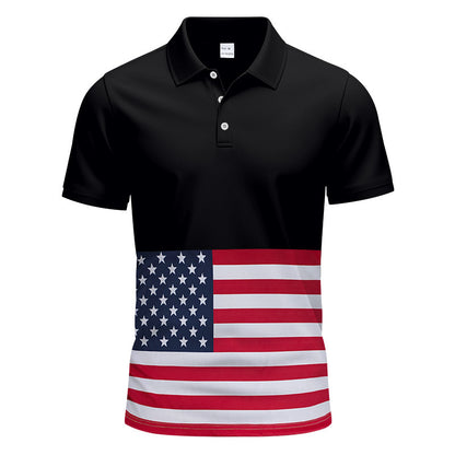 Chemise polo pour homme avec design de drapeau stylé Chic und Stil
