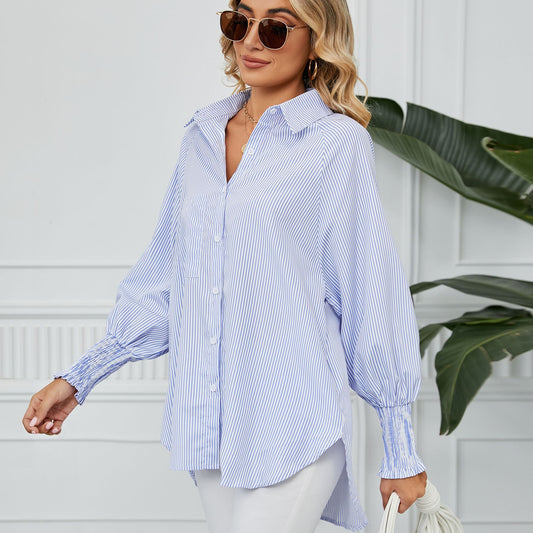 Blouse oversize décontractée pour femmes avec rayures Chic und Stil