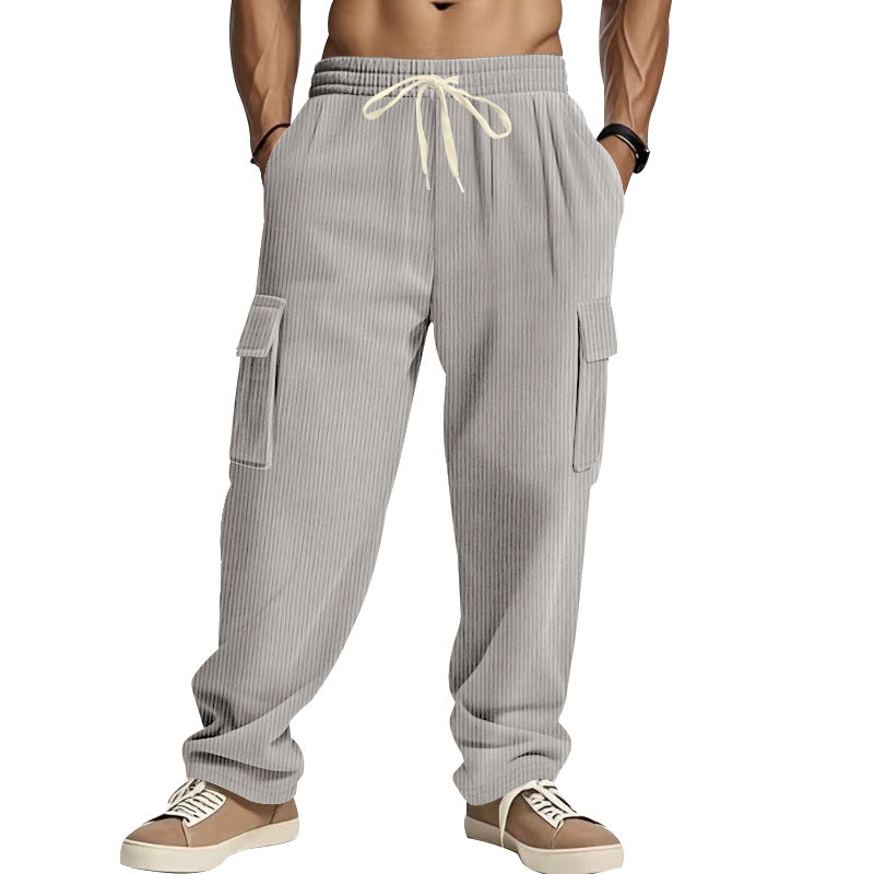 Casual cargo pants for men with practical pockets and elastic waist Chic and Style