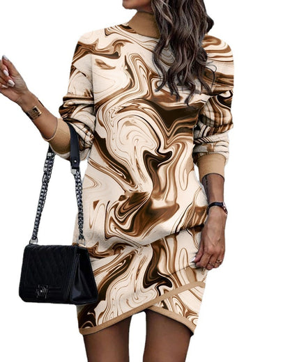 Robe sweat femme avec motif unique de skull et de fleurs Chic und Stil
