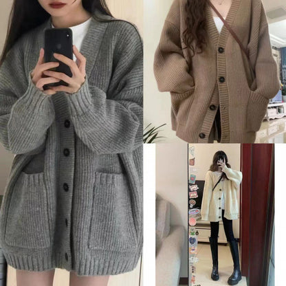 Cardigan en grosse maille pour femmes avec poches et coupe douce Chic und Stil