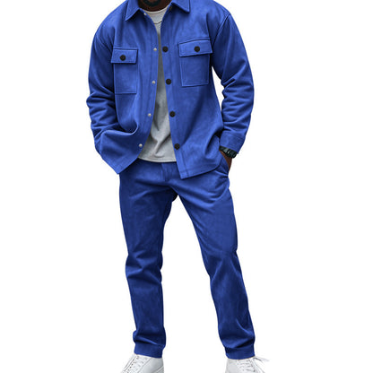 Casual shirt and pants set for men in soft material with practical pockets Chic und Stil