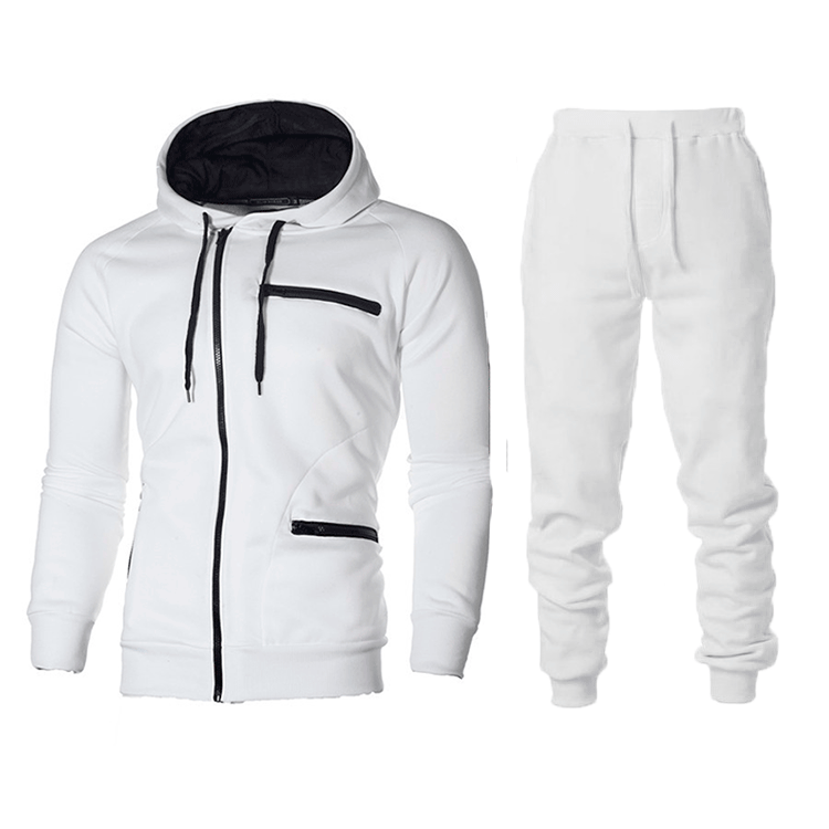 Vêtements pour hommes combinaison sportive en hoodie et pantalon de jogging avec poches zippées modernes Chic und Stil