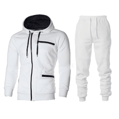 Vêtements pour hommes combinaison sportive en hoodie et pantalon de jogging avec poches zippées modernes Chic und Stil