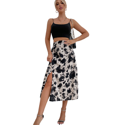 Jupe maxi pour femmes avec fente latérale et motif animal moderne Chic und Stil