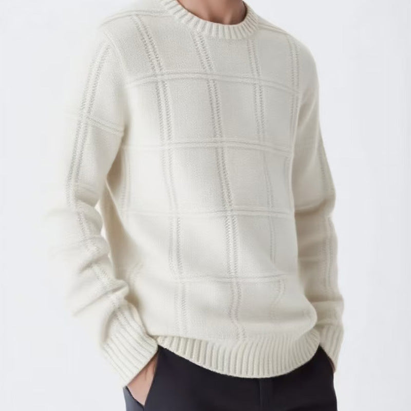 Pull en tricot pour hommes avec design texturé Chic und Stil