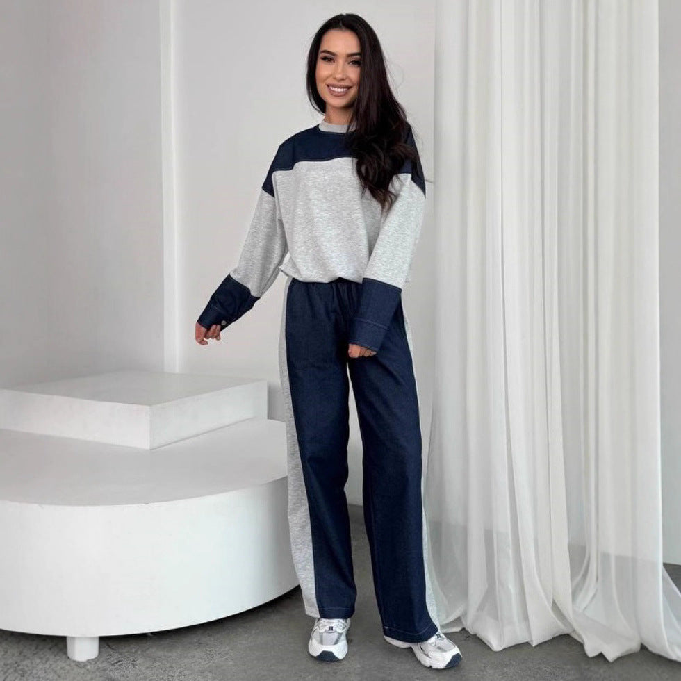 Women's sporty set with a loose top and casual pants Chic and Style