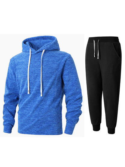 Men's Fleece Hoodie and Jogging Pants Set Chic and Style