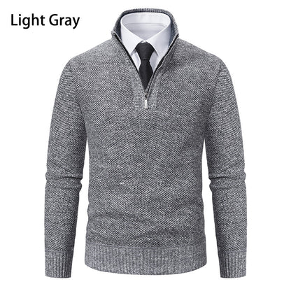 Pull homme avec col montant et zip attrayant Chic und Stil