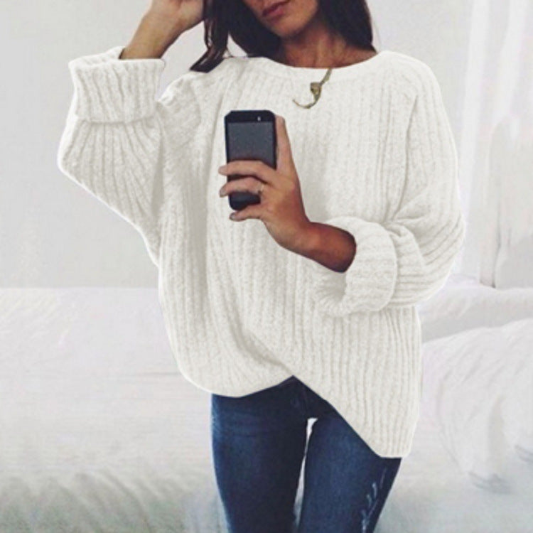 Pull en maille oversized pour femme avec motif côtelé texturé et coupe décontractée Chic und Stil