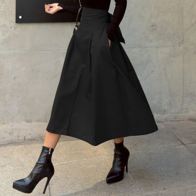 Roc robe A-line pour femmes avec taille haute et plis Chic und Stil