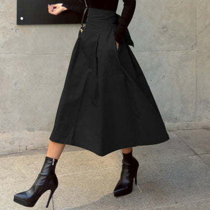 Roc robe A-line pour femmes avec taille haute et plis Chic und Stil