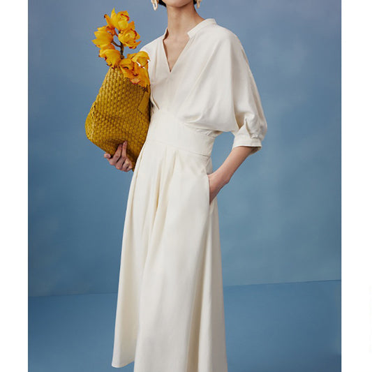 Robe Maxi Plissée Élégante pour Femme Chic und Stil