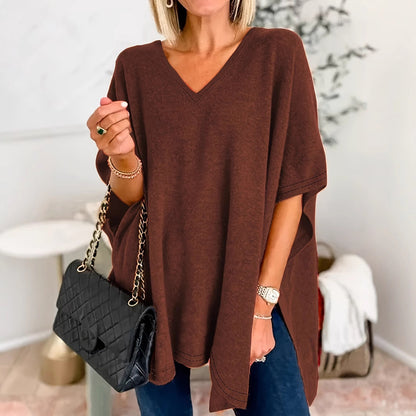 Dames Casual Chiffon Poncho Chic und Stil