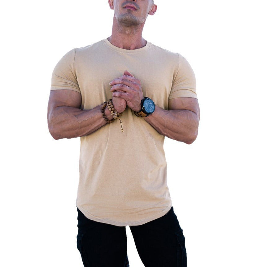 T-shirt slim fit pour hommes en matériau respirant Chic und Stil