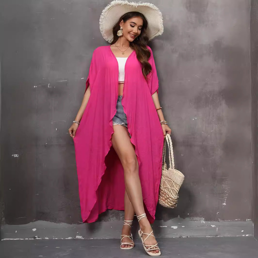 Ladies Fluid Kimono Cover Chic and Style