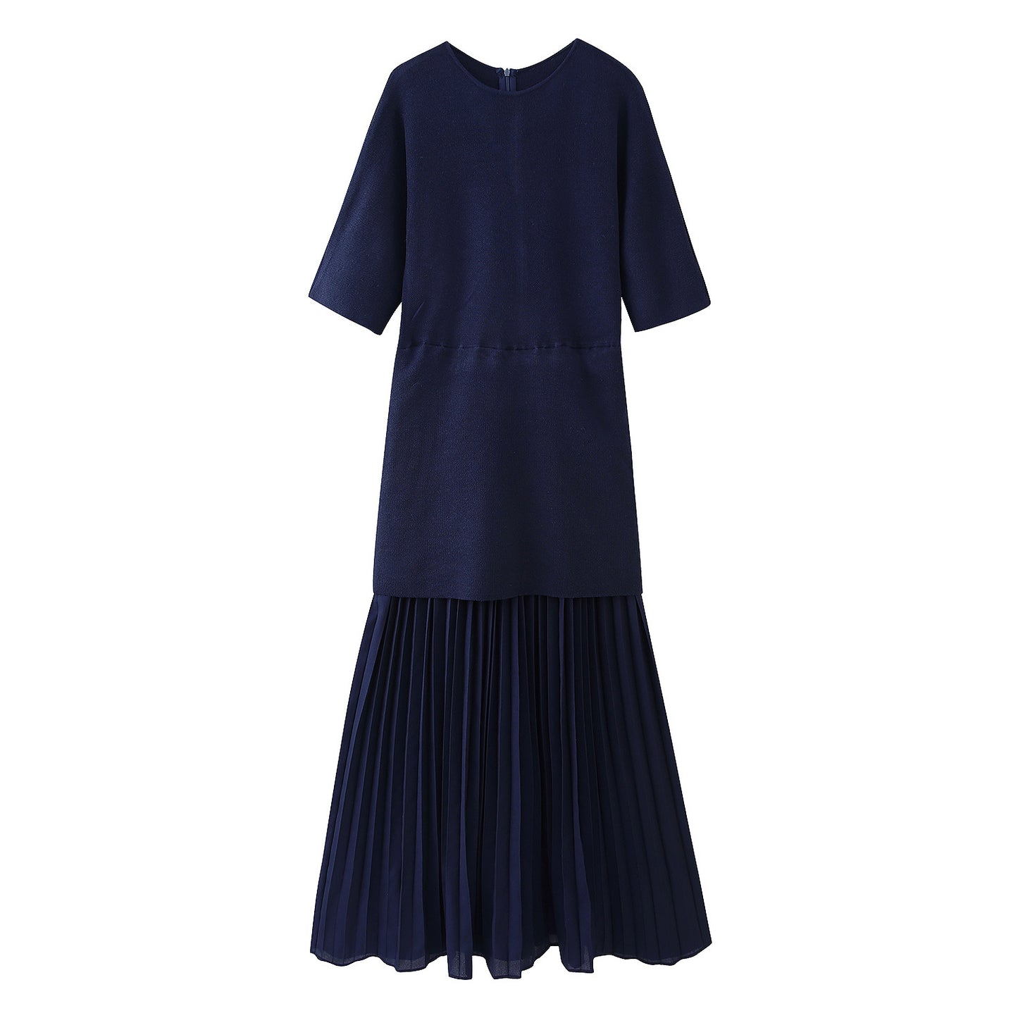 Robe maxi femme avec design plissé de haute qualité et coupe moderne Chic und Stil